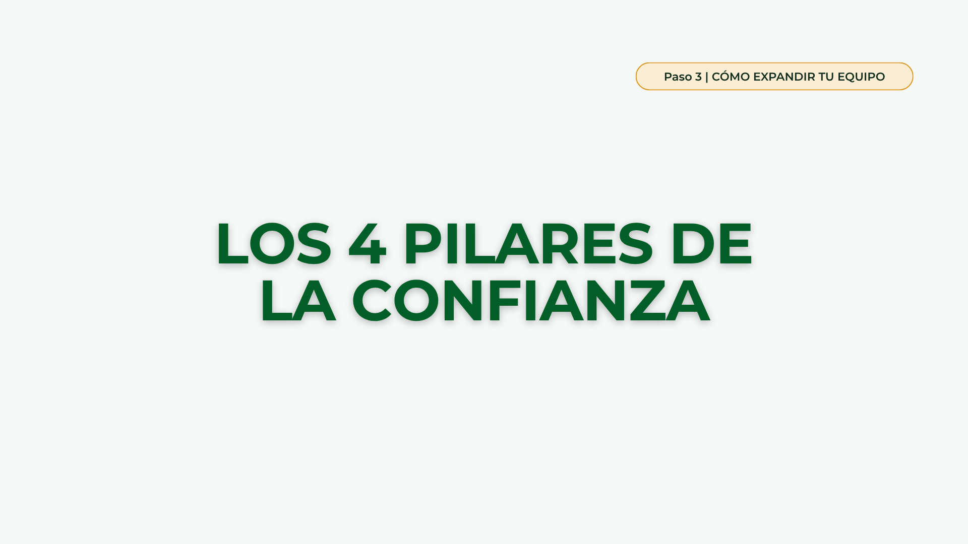 Los 4 pilares de la Confianza