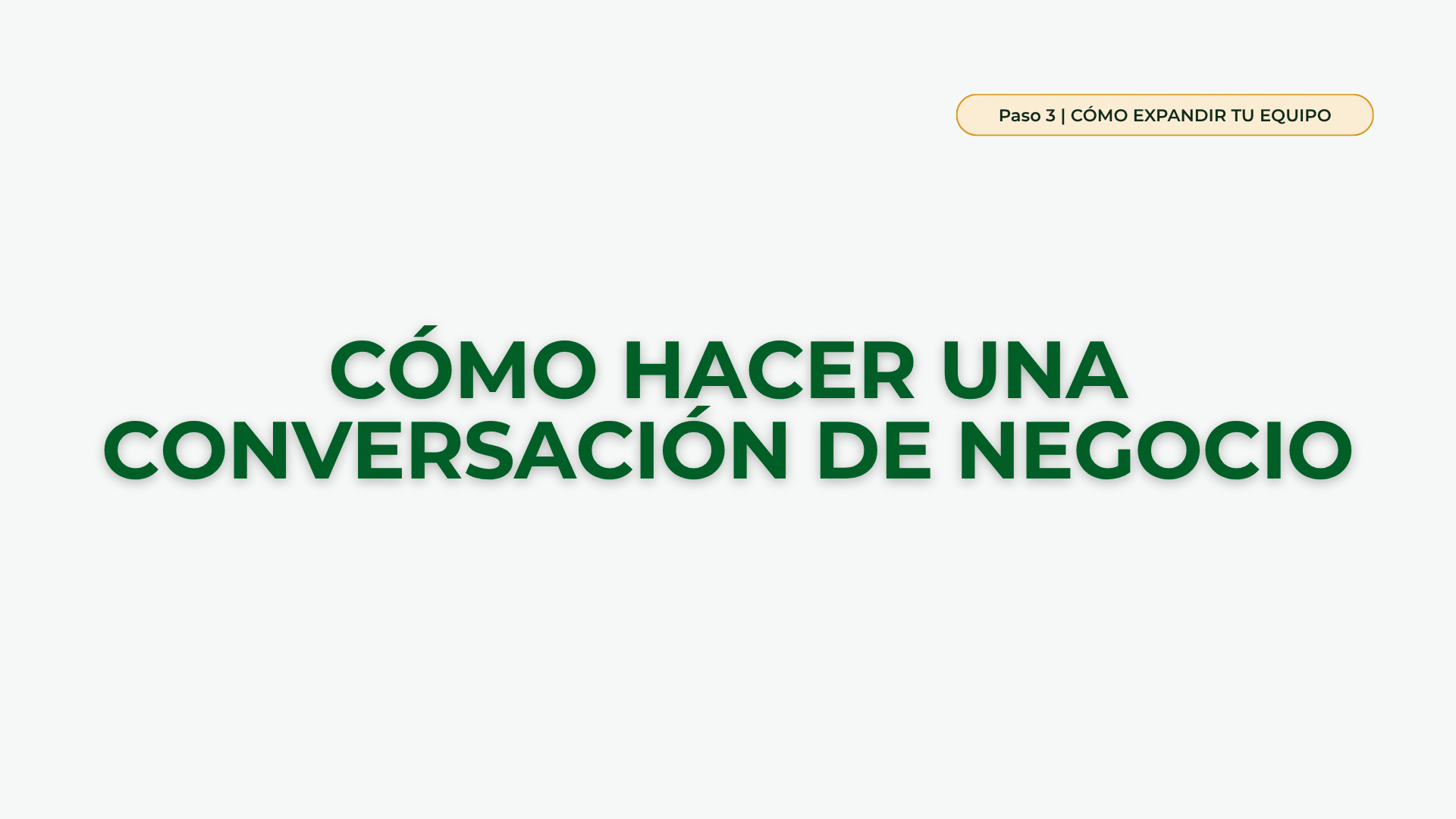 Cómo hacer una conversación de negocio